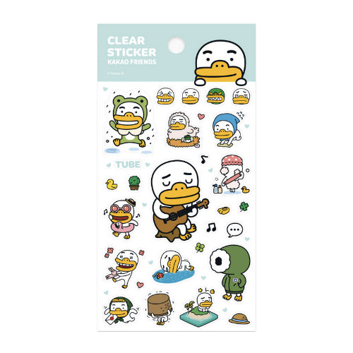 [Kakao Friends] Transparent Sticker (Tube)