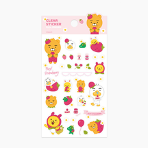 [Kakao Friends] Little Friends Strawberry Transparent Sticker (Little Ryan)