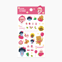 [Kakao Friends] Little Friends Strawberry Transparent Sticker (Little Apeach)