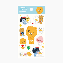 [Kakao Friends] Little Friends Glitter Epoxy Sticker (Little Ryan)