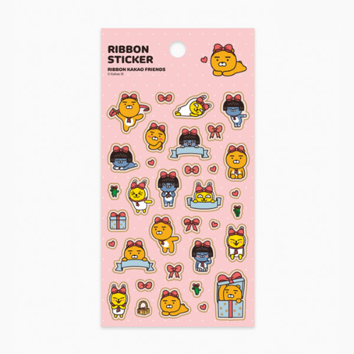 [Kakao Friends] Gold Foil Sticker (Ribbon Ryan)