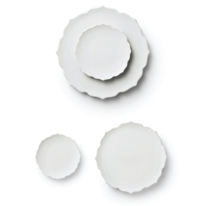 [KwangJuYo] Modern Line Lotus Flower Series White Lotus Flower Plate Set 2pcs