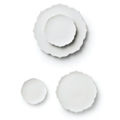 [KwangJuYo] Modern Line Lotus Flower Series White Lotus Flower Plate Set 2pcs
