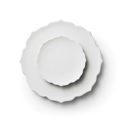 [KwangJuYo] Modern Line Lotus Flower Series White Lotus Flower Plate Set 2pcs