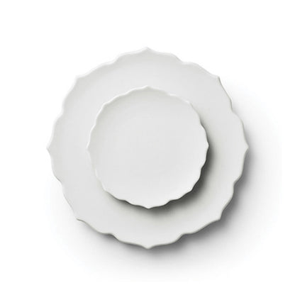 [KwangJuYo] Modern Line Lotus Flower Series White Lotus Flower Plate Set 2pcs