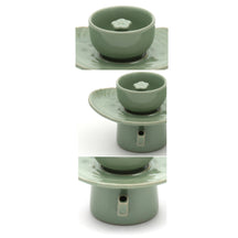 [KwangJuYo] Classic Line Celadon Green Apricot Flower Liquor Kettle Set