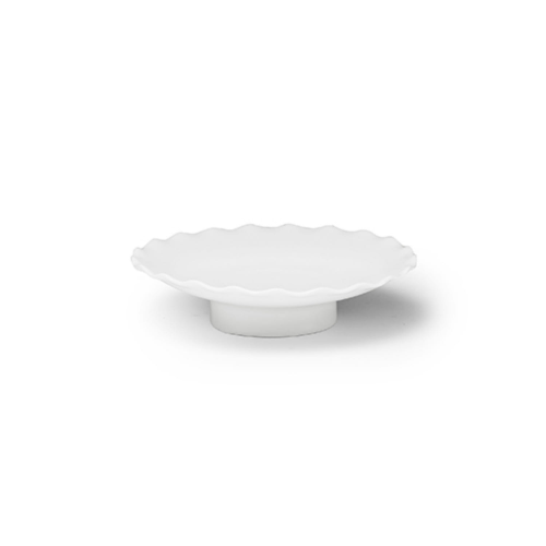 [Kwangjuyo] Modern Line Wolbaek Series White Raised Lotus Leaf  Shaped Plate 15