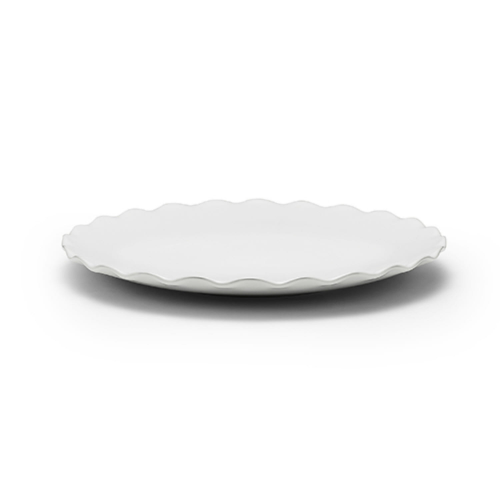 [Kwangjuyo] Modern Line Wolbaek Series White Lotus Leaf Plate 25