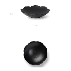 [KwangJuYo] Modern Line Lotus Flower Series Ink Black Concave Dish 13