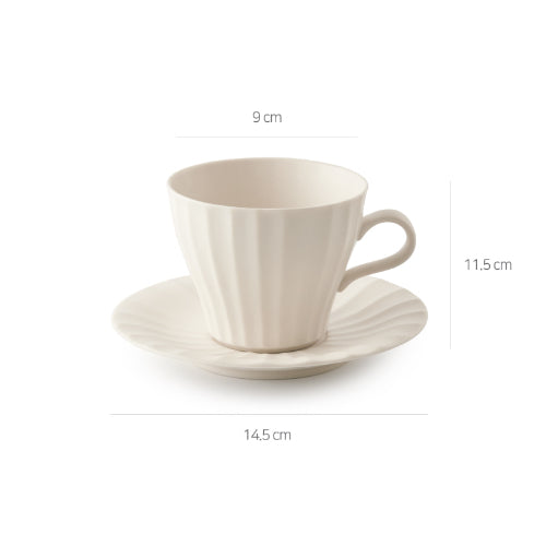 [KwangJuYo] Modern Line MiGak Series Snow White Coffee Cup Set