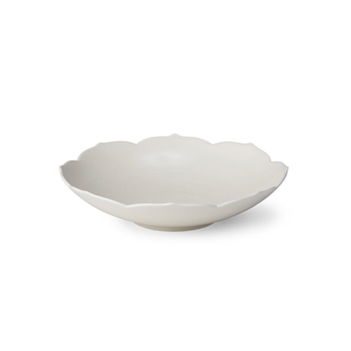 [Kwangjuyo] Modern Line Lotus Flower Series Snow White Concave Dish 20