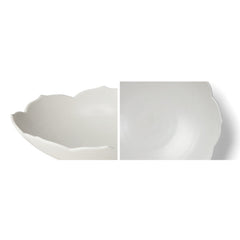 [KwangJuYo] Modern Line Lotus Flower Series Snow White Concave Dish 3pcs