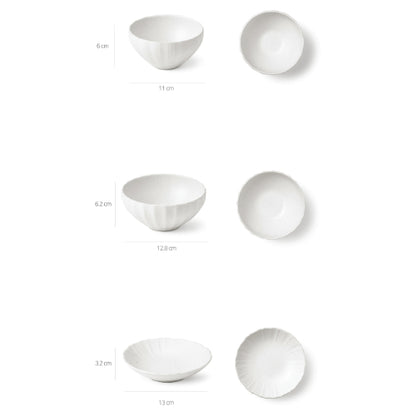 [KwangJuYo] Modern Line Seashell Series White Heat-Resisting Pot with Bowl Set 11pcs