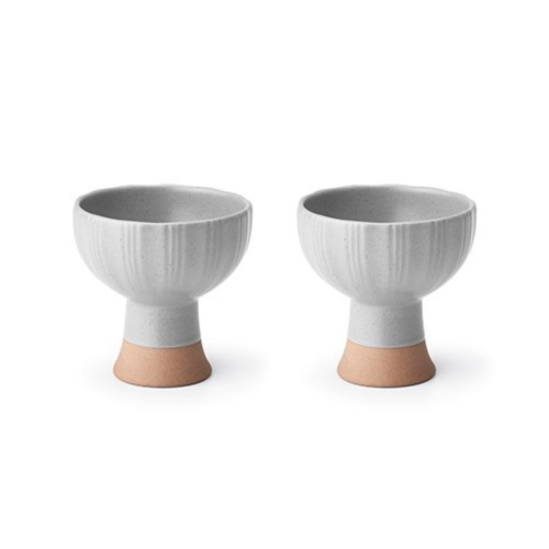 [Kwangjuyo] Modern Line Seashell Series Grey Bell Cup Set 2pcs