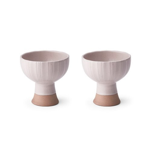 [Kwangjuyo] Modern Line Seashell Series Pink Bell Cup Set 2pcs