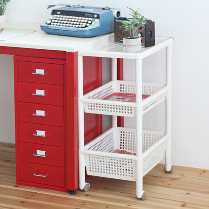 [Moving Rack] Moving Shelf (Rack) 33cm White
