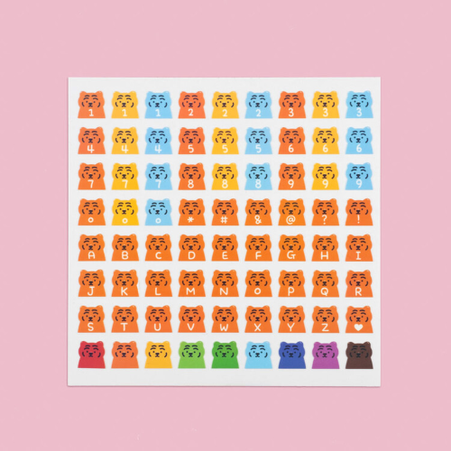 [Muzik Tiger] ABC 123 Hologram Removable Stickers