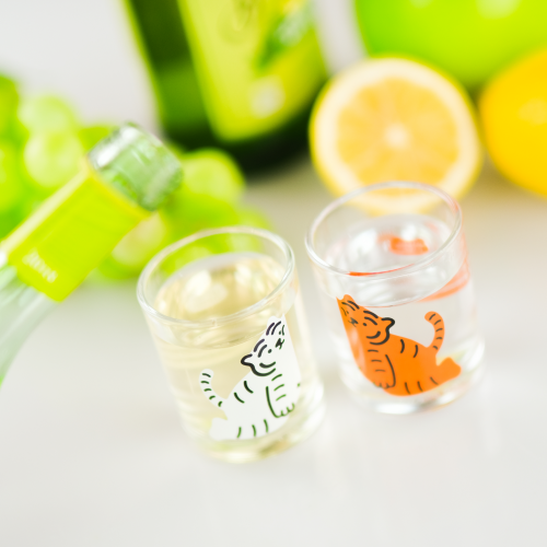 [Muzik Tiger] Tiger Soju Glass White