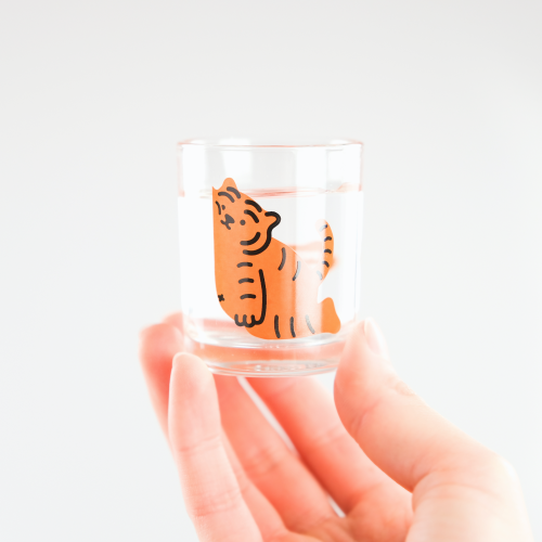 [Muzik Tiger] Tiger Soju Glass Red