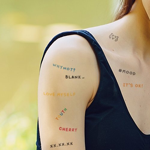 [Muzik Tiger] Tiger Lettering Tattoo Stickers