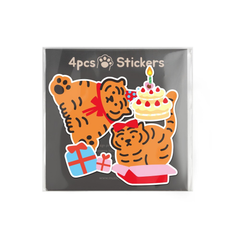 [Muzik Tiger] HBD Tiger 4pcs Stickers