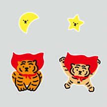 [Muzik Tiger] Hero Tiger 4pcs Stickers