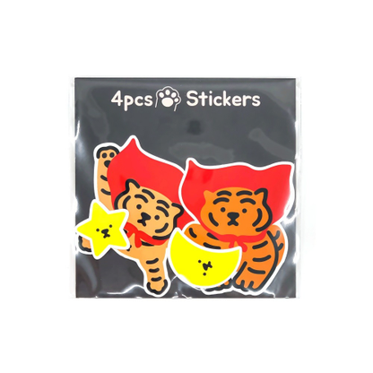 [Muzik Tiger] Hero Tiger 4pcs Stickers