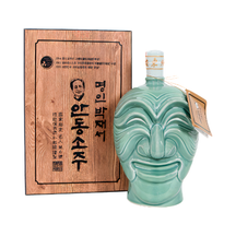 [Myeongin Andong Soju] Mask Ceramic Bottle (Yangbantal) 45% 400ml - 10EA/CTN