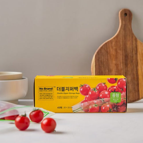 [No Brand] Double Zipper Storage Bags (M) 45pcs