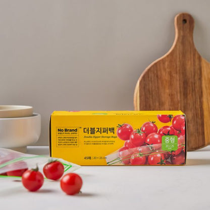 [No Brand] Double Zipper Storage Bags (M) 45pcs