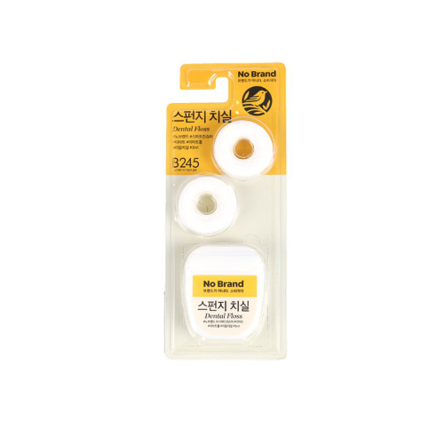 [No Brand] Sponge Dental Floss 40m x 3pcs