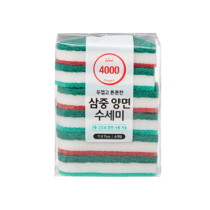[Only Price] Sponge Scrubber 6pcs