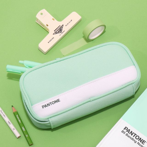 [Pantone] Horizontal Slim Pencil Pouch (Mint)