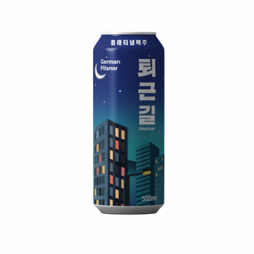 [Platinum Beer] Nightcap / Pilsner 4.7% 500ml - 24EA/CTN