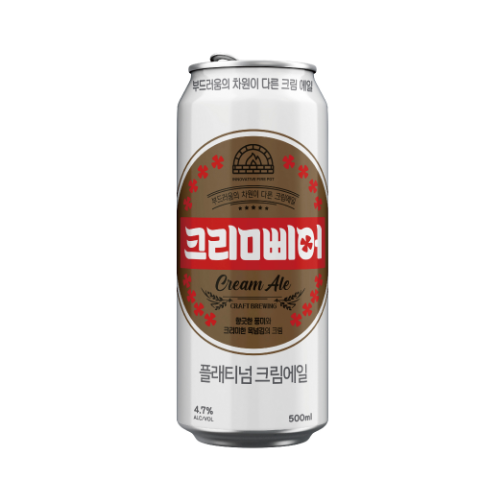 [Platinum Beer] Cream Ale 4.7% 500ml - 24EA/CTN