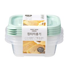 [Room by Home] One Touch Container (Rectangular) 270ml x 4pcs - 12EA/CTN