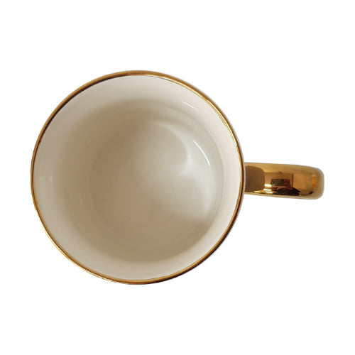 [Room by Home] Gold Ring Mug (White) - 6EA/CTN