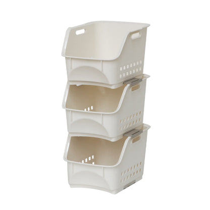 [Sense] Multi Open Step Basket Set #1 Medium 3pcs (Ivory)