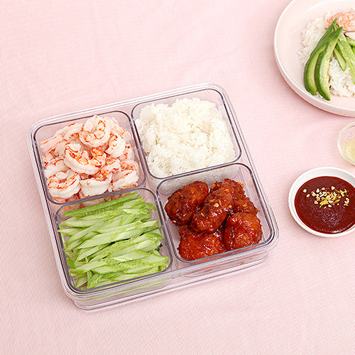 [Skylock] Jumbo Container Stackable Square 1700ml #01 Gray 235 x 235 x 55mm