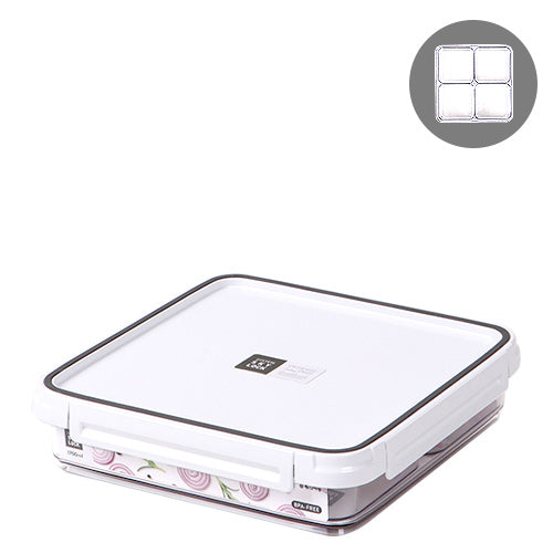 [Skylock] Jumbo Container Stackable Square 1700ml #01 Gray 235 x 235 x 55mm