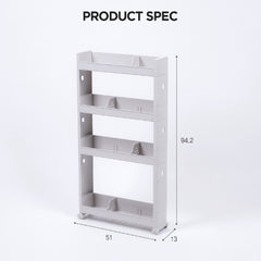 [Slim Rack] Slim Shelf 13cm 4 Steps (Grey)