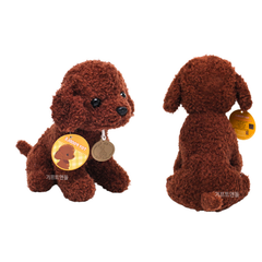 [Toy Poodle] Sitting Dark Brown 25cm